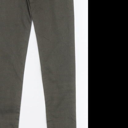 porto bello Womens Green  Cotton Skinny Jeans Size 8 L26 in Regular Button