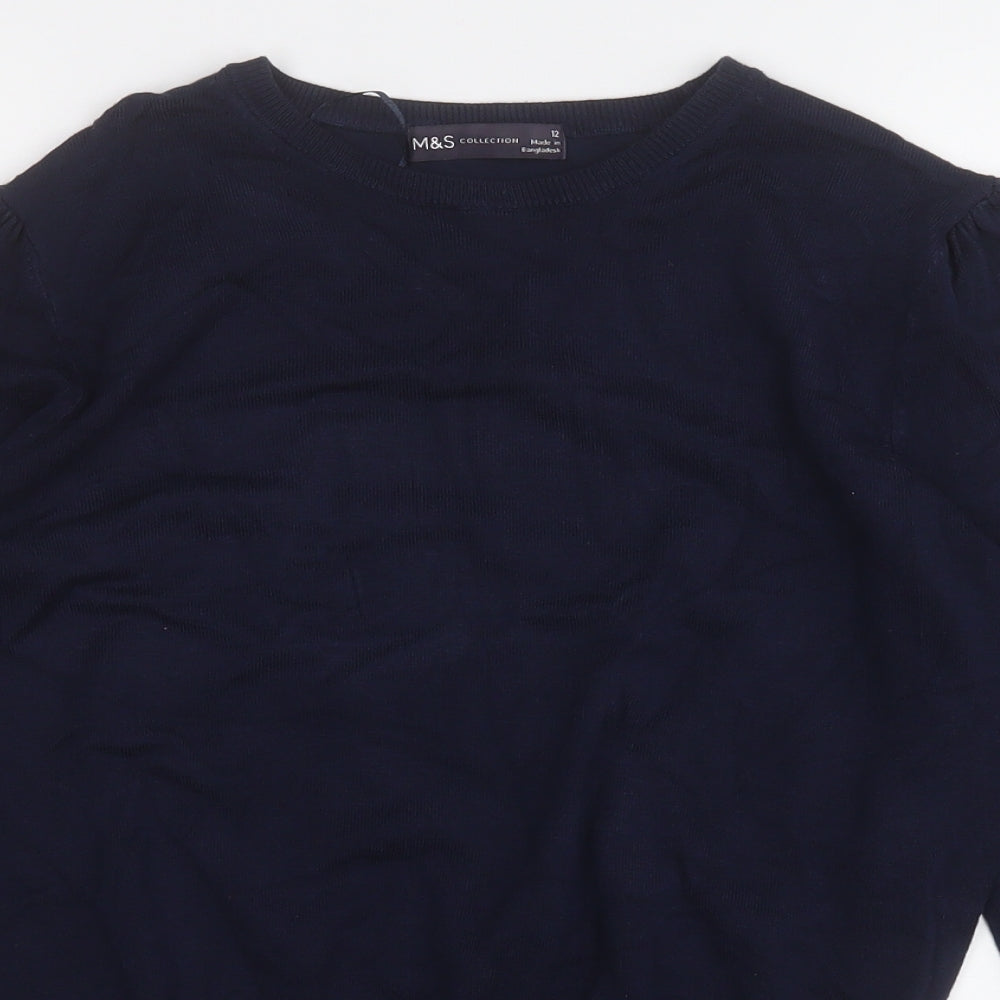 Womens UK Size 12 Marks and Spencer Blue Pullover Jumper
