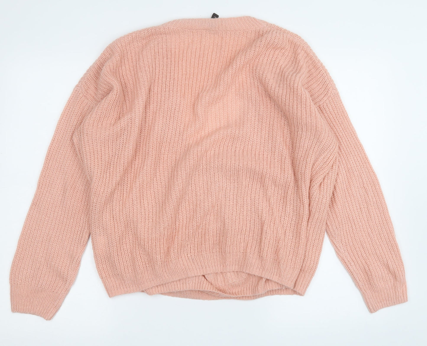 Womens UK Size L Divided Pink Pullover Jumper