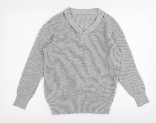 Womens UK Size S Shien Grey Pullover Jumper