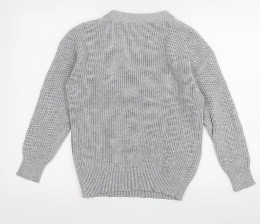 Womens UK Size S Shien Grey Pullover Jumper