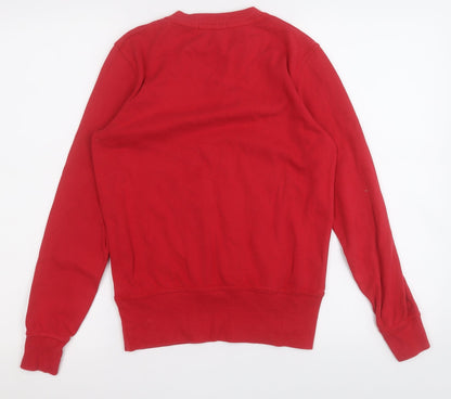 George Womens Red  Cotton Pullover Hoodie Size 8