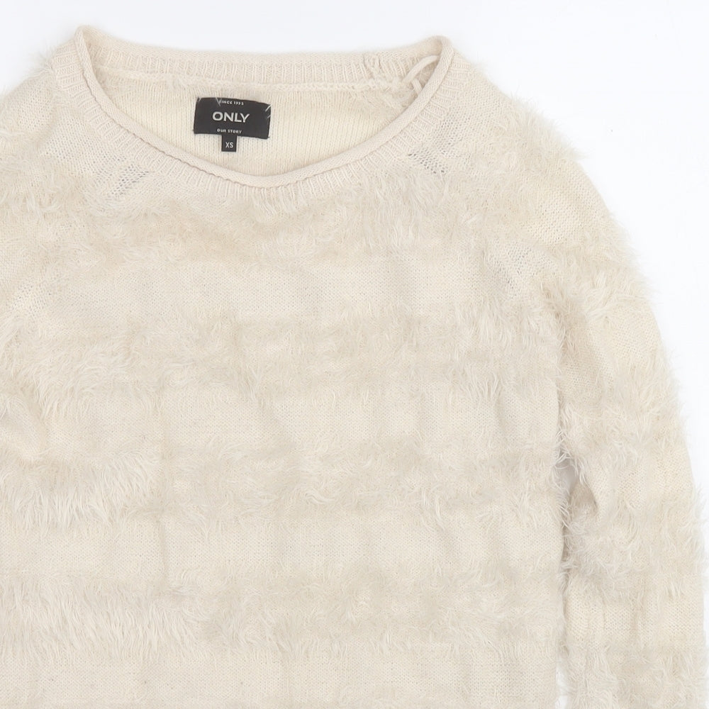 Womens UK Size XS Only Beige Pullover Jumper