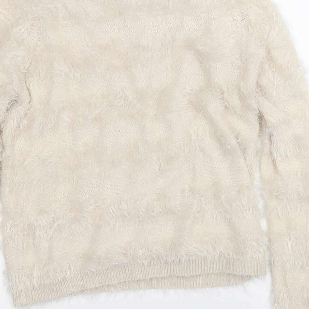 Womens UK Size XS Only Beige Pullover Jumper