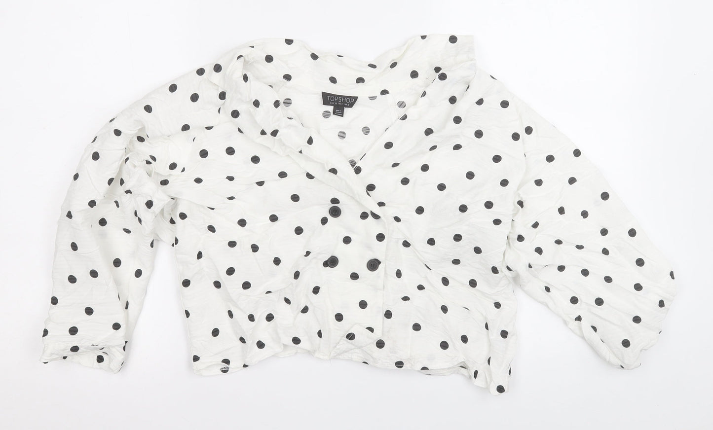 Womens UK Size 6 Topshop White Basic T-Shirt
