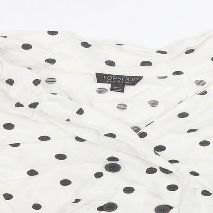 Womens UK Size 6 Topshop White Basic T-Shirt