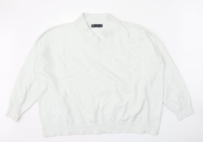 Marks and Spencer Womens Clear V-Neck  Viscose Pullover Jumper Size XL
