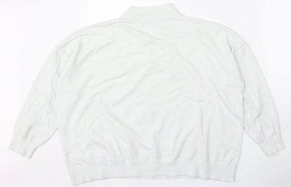 Marks and Spencer Womens Clear V-Neck  Viscose Pullover Jumper Size XL