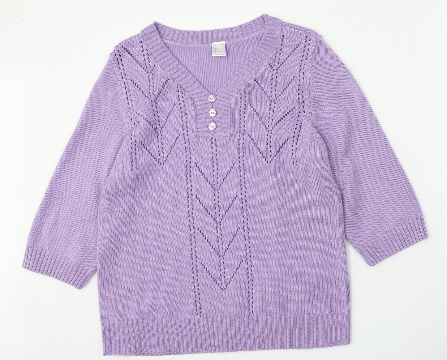 Womens UK Size 14 Preworn Purple Pullover Jumper