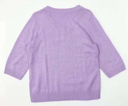 Womens UK Size 14 Preworn Purple Pullover Jumper