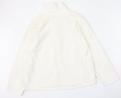 Womens UK Size 16 BM Beige Cardigan Jumper