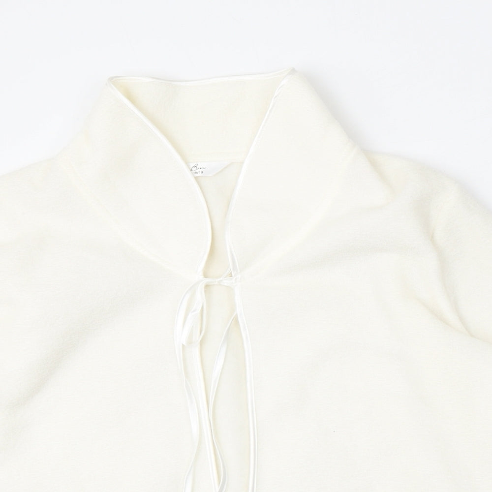 Womens UK Size 16 BM Beige Cardigan Jumper