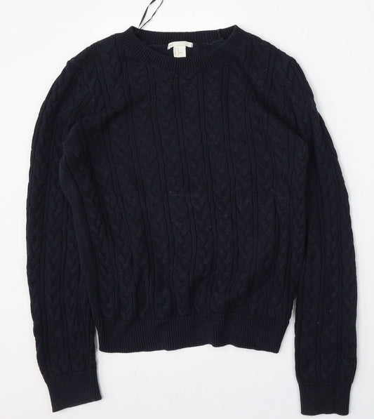 Womens UK Size M H&M Blue Pullover Jumper