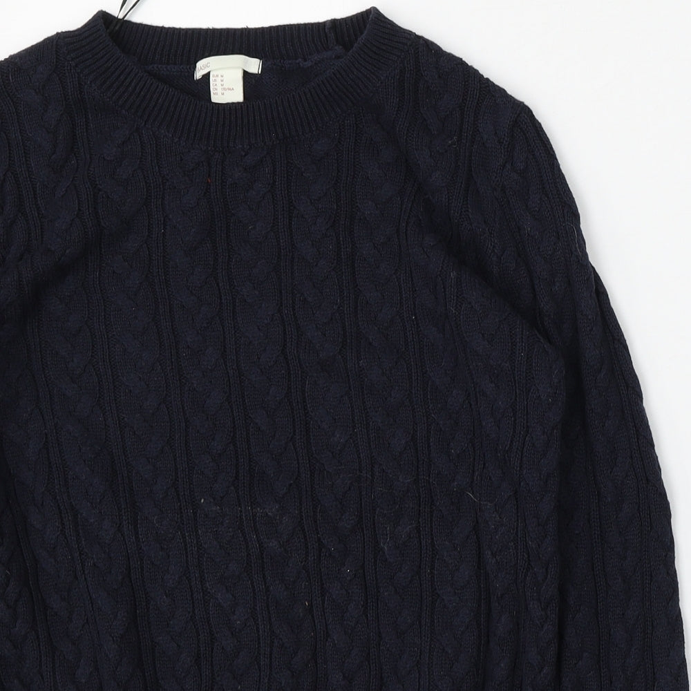 Womens UK Size M H&M Blue Pullover Jumper