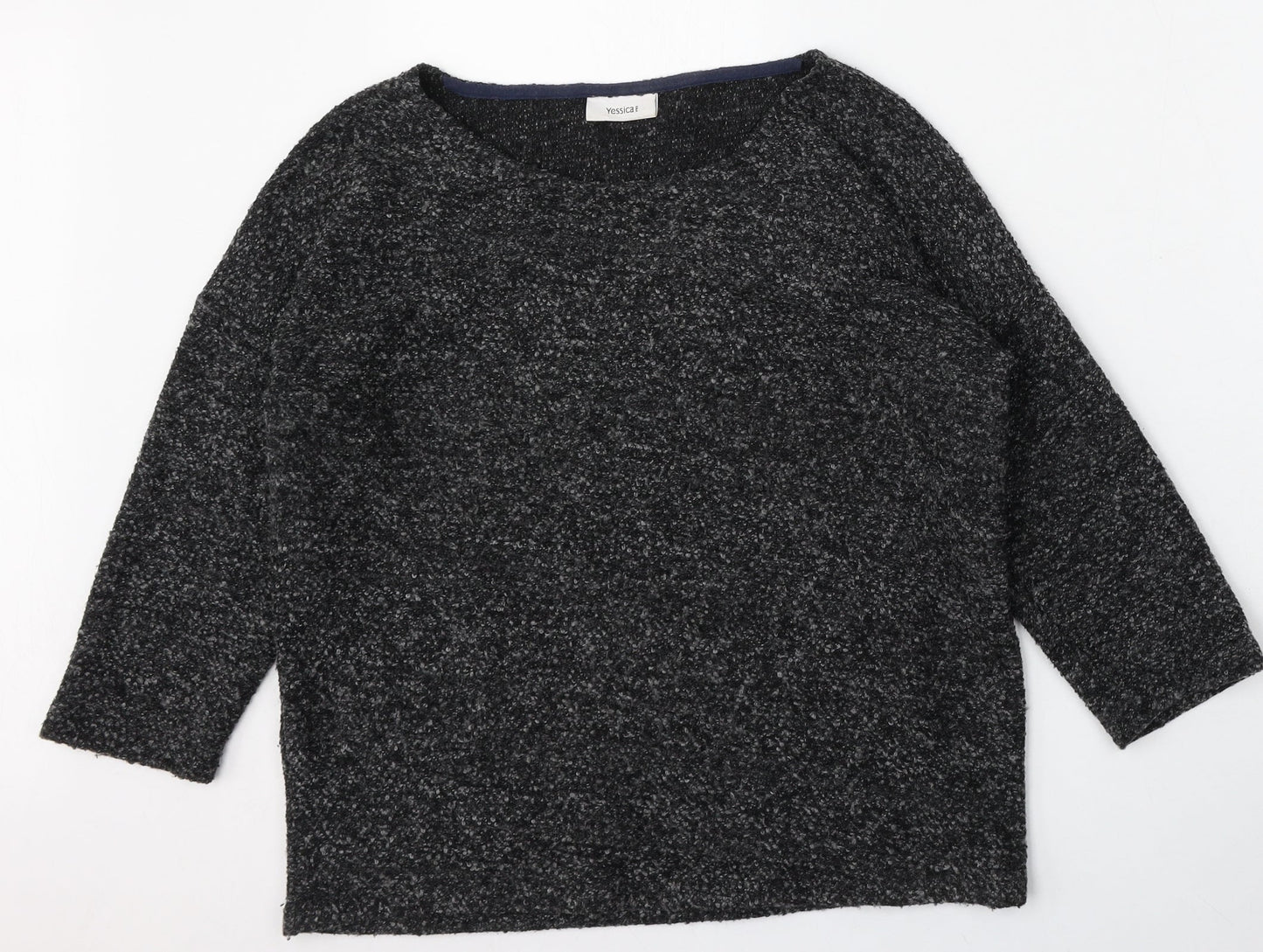 Womens UK Size L Yessica Grey Pullover Jumper