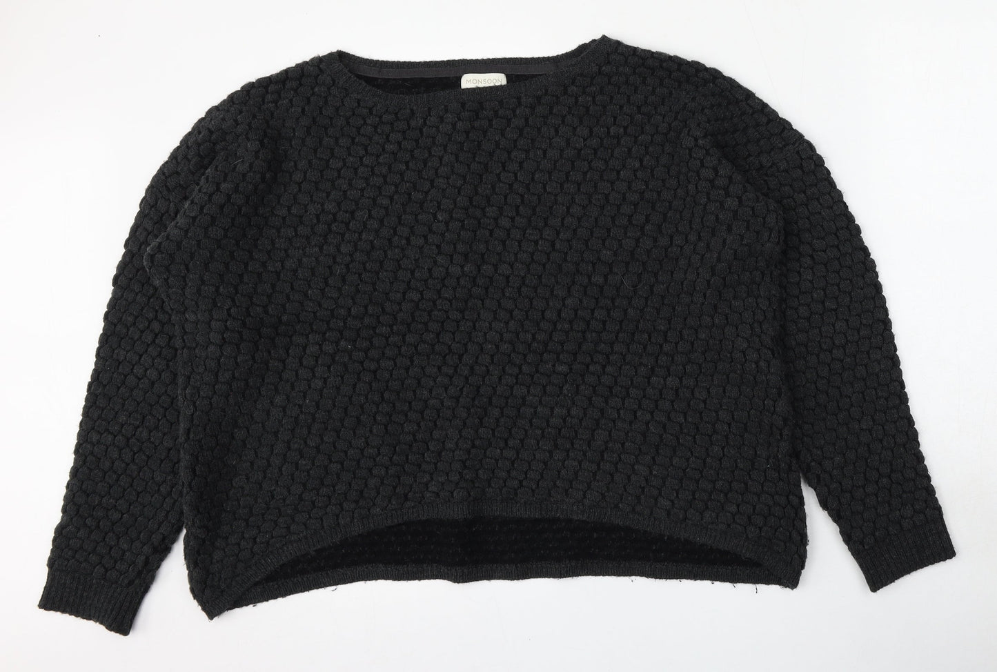 Womens UK Size L Monsoon Grey Pullover Jumper
