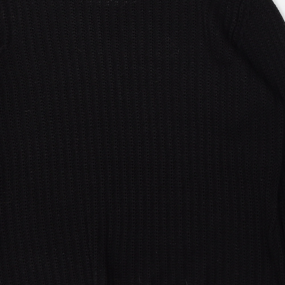BHS Womens Black Round Neck  Polyester Pullover Jumper Size L