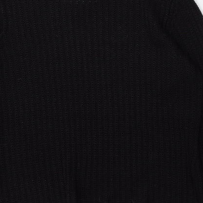 BHS Womens Black Round Neck  Polyester Pullover Jumper Size L