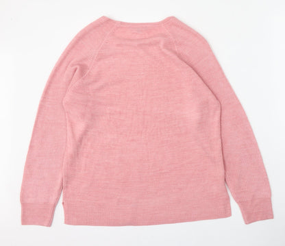Womens UK Size S Bonmarché Pink Pullover Jumper