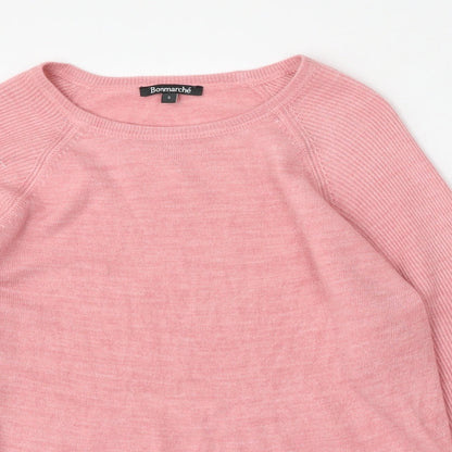 Womens UK Size S Bonmarché Pink Pullover Jumper