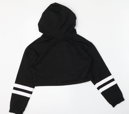 Fancyoube Girls Black  Cotton Pullover Hoodie Size 10-11 Years  Tie - Among us