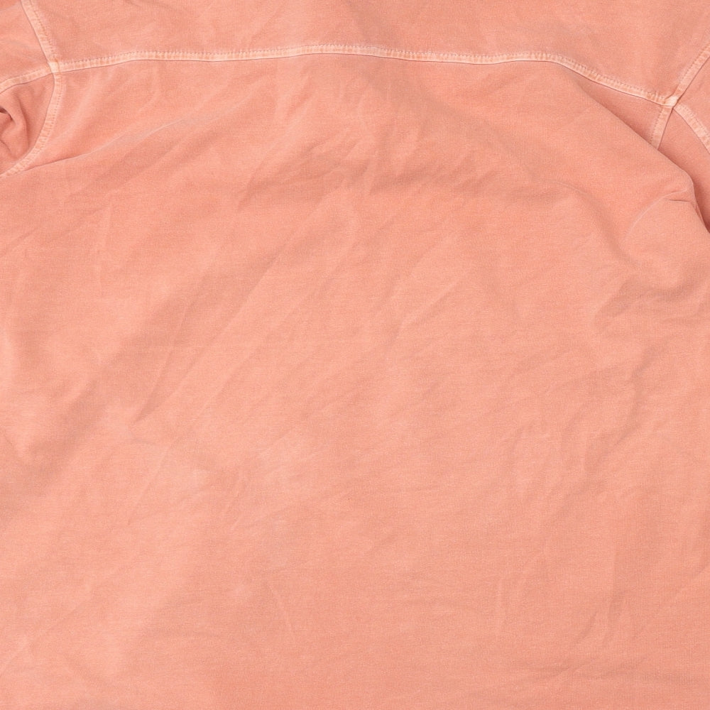 Preworn Womens Pink  Polyester Pullover Sweatshirt Size L  Zip