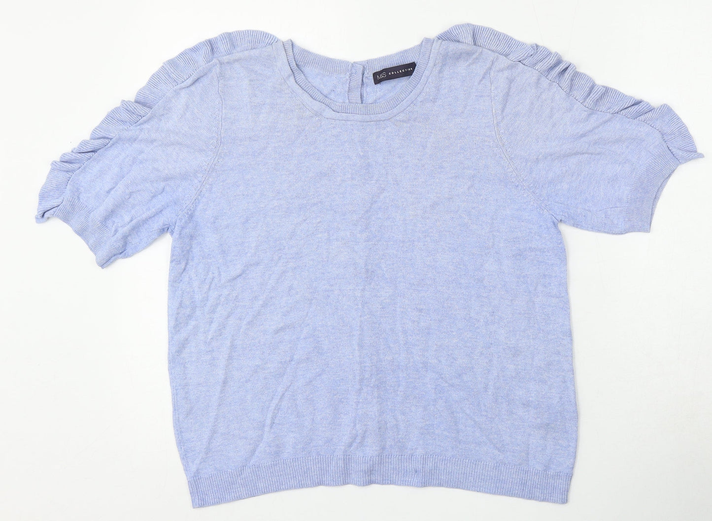 Womens UK Size 14 Marks and Spencer Blue Pullover Jumper