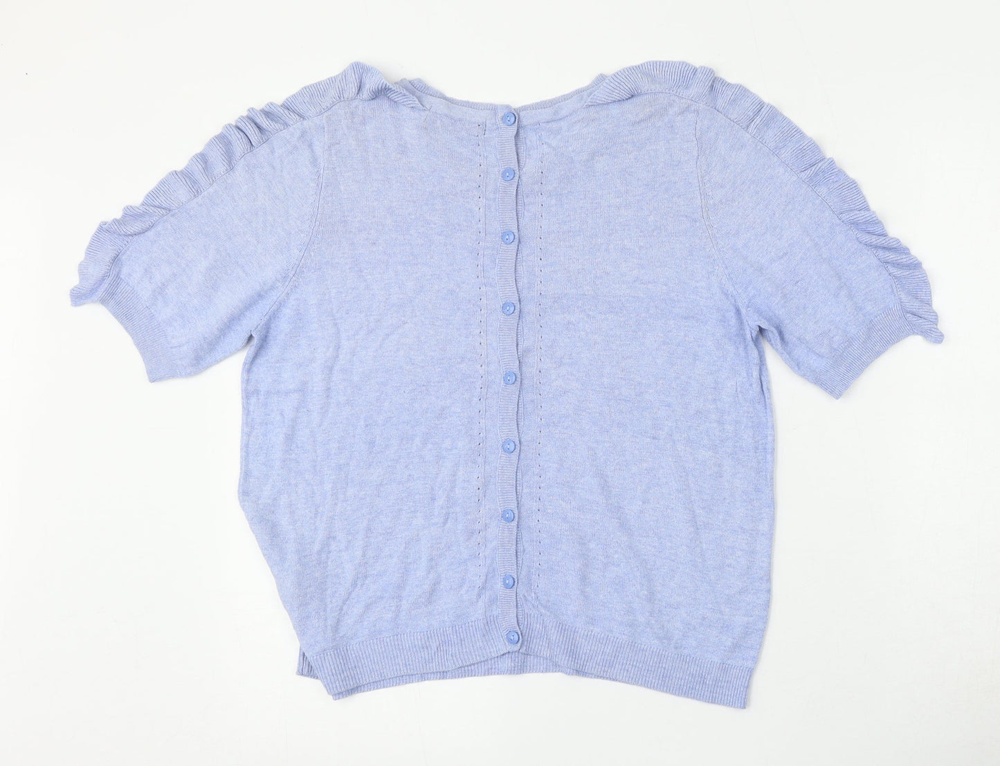 Womens UK Size 14 Marks and Spencer Blue Pullover Jumper