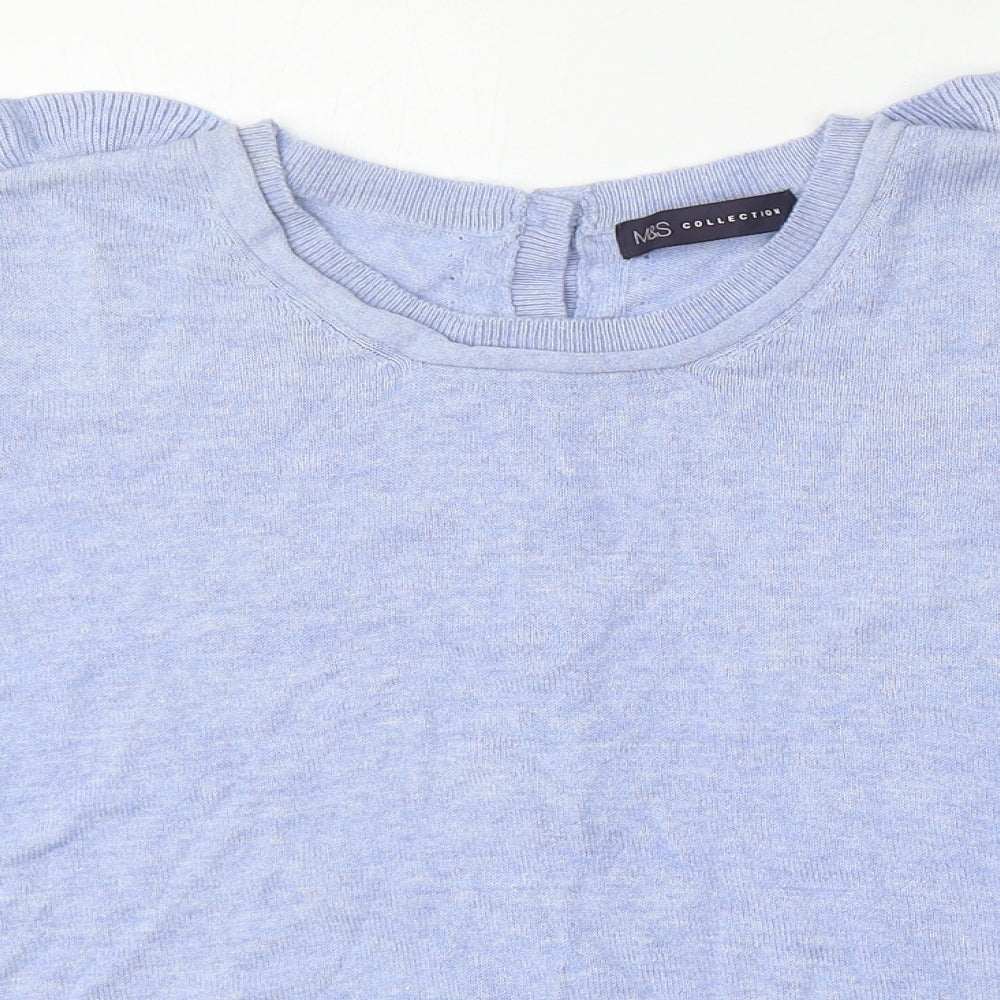 Womens UK Size 14 Marks and Spencer Blue Pullover Jumper
