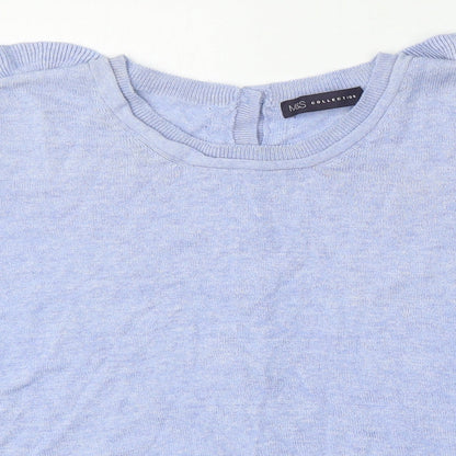 Womens UK Size 14 Marks and Spencer Blue Pullover Jumper