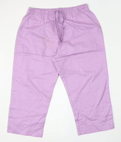 Womens UK Size 16 Damart Regular Fit  Purple Trousers