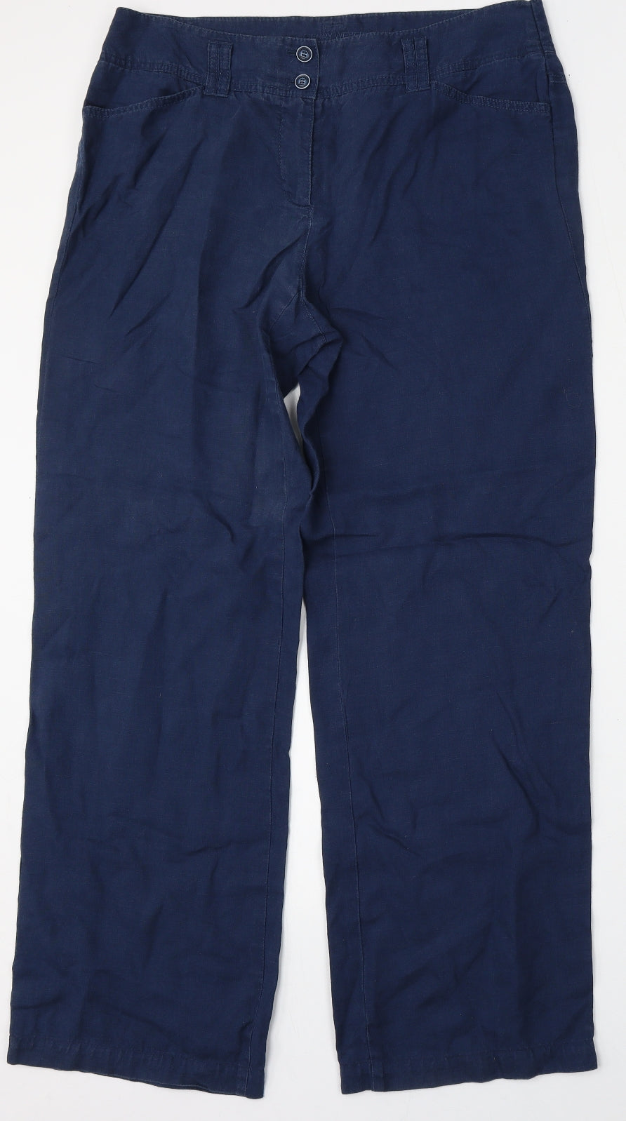 Womens UK Size 36 Preworn Regular Fit  Blue Trousers