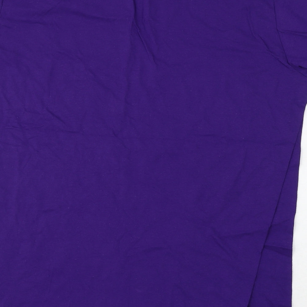 Northern Island Hospice Womens Purple  Cotton Basic T-Shirt Size L Round Neck