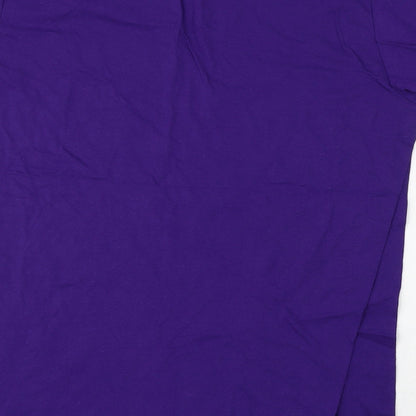 Northern Island Hospice Womens Purple  Cotton Basic T-Shirt Size L Round Neck