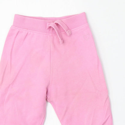 Dunnes Stores Girls Pink  Cotton Jogger Trousers Size 18 Months