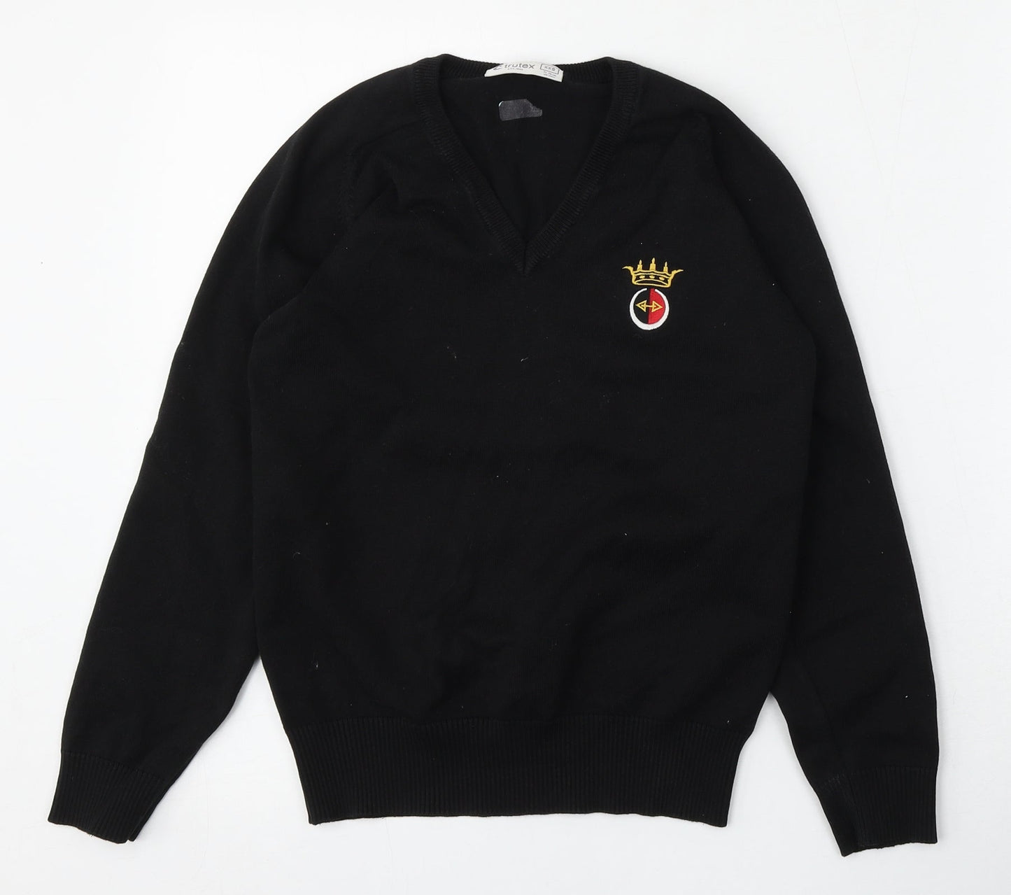 Trutex Womens Black  Acrylic Pullover Sweatshirt Size 2XS