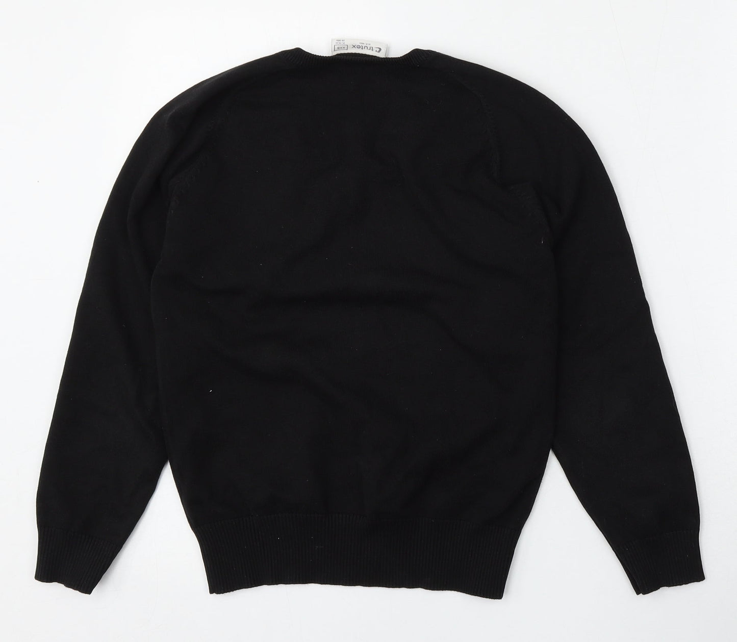 Trutex Womens Black  Acrylic Pullover Sweatshirt Size 2XS