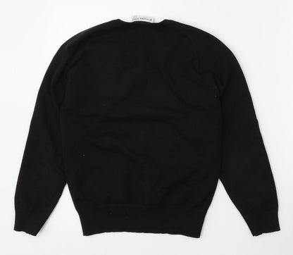 Trutex Womens Black  Acrylic Pullover Sweatshirt Size 2XS