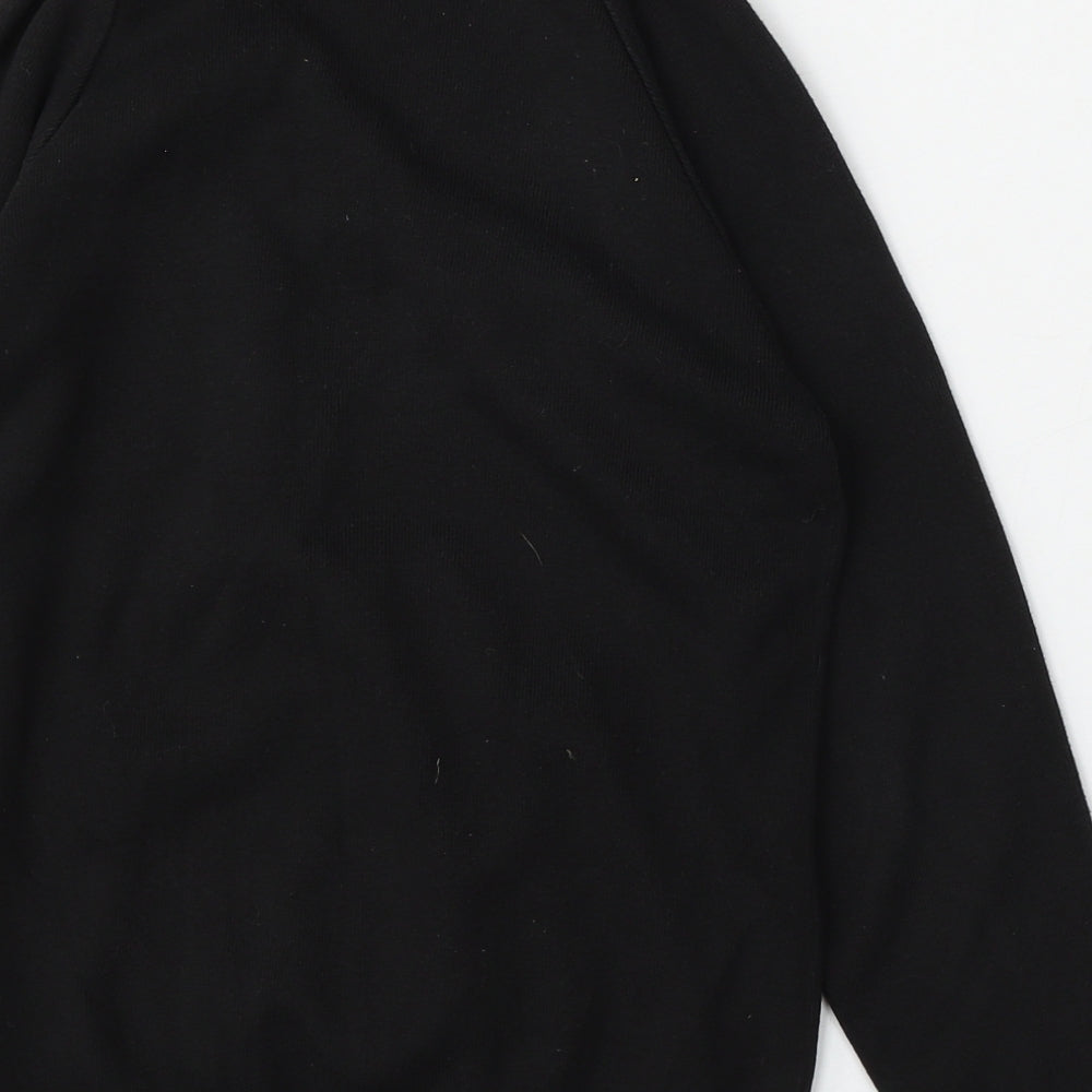Performa Womens Black  Cotton Pullover Sweatshirt Size 2XS