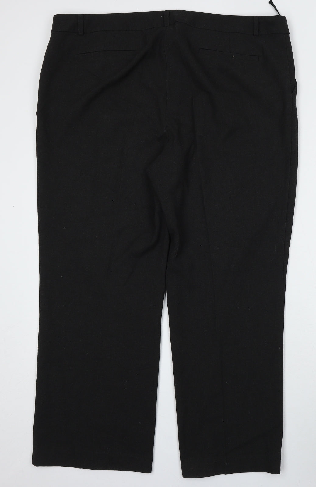Womens UK Size 44 Marks and Spencer Regular Fit  Black Trousers