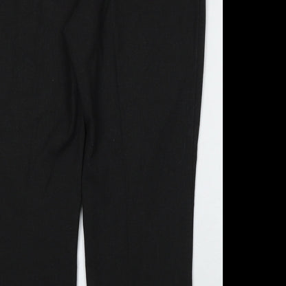 Womens UK Size 44 Marks and Spencer Regular Fit  Black Trousers