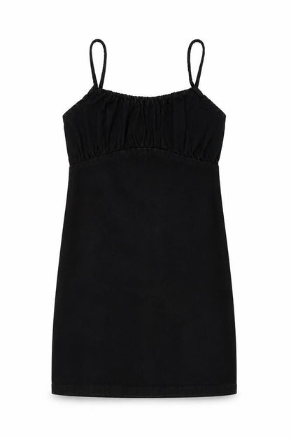 New Look Womens Black  Cotton A-Line  Size 10  Square Neck