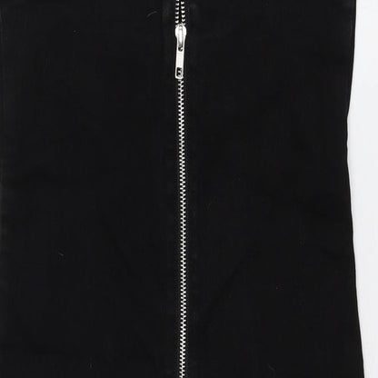 New Look Womens Black  Cotton A-Line  Size 10  Square Neck