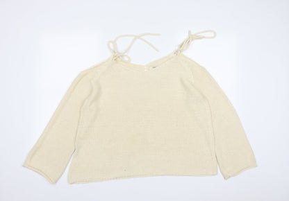 Womens UK Size L Papaya White Pullover Jumper