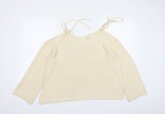 Womens UK Size L Papaya White Pullover Jumper