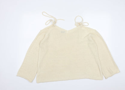 Womens UK Size L Papaya White Pullover Jumper