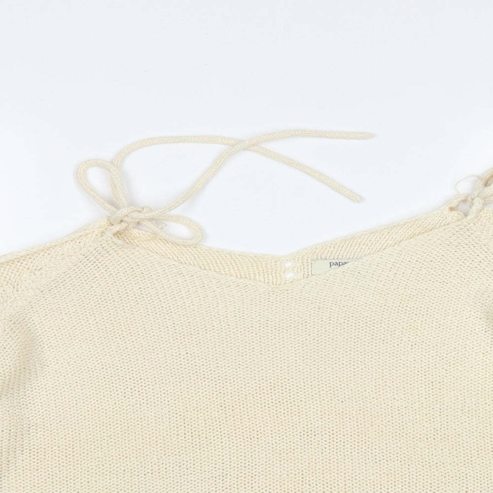 Womens UK Size L Papaya White Pullover Jumper