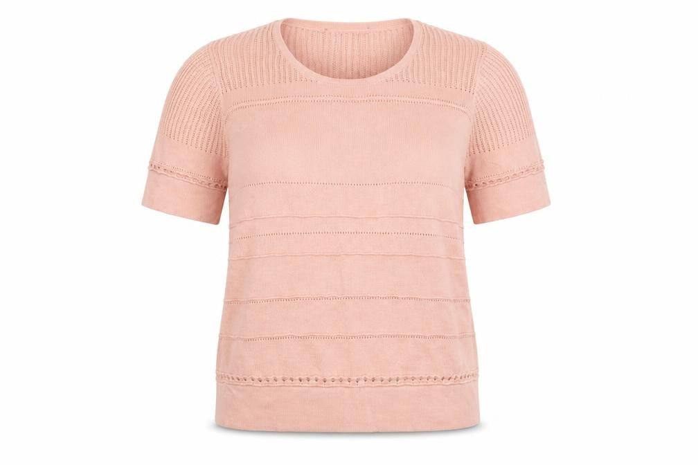 Womens UK Size M Preworn Pink Basic T-Shirt