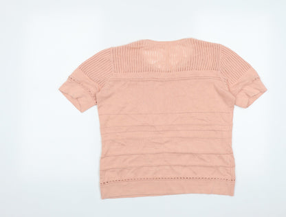Womens UK Size M Preworn Pink Basic T-Shirt