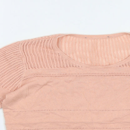 Womens UK Size M Preworn Pink Basic T-Shirt